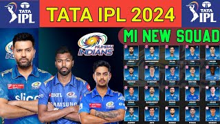 IPL 2024 Mumbai Indians Best Squad  MI New Squad 2024MI Full And Final SquadMI Players List 2024 [upl. by Voccola]