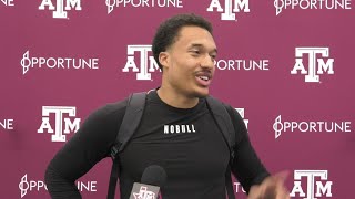 Kellen Mond discusses why he returned to Texas AampM Pro Day [upl. by Schilit]