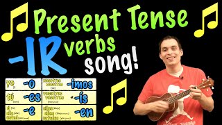 Present Tense IR Verbs Made Easy with a Song in Spanish [upl. by Idnak287]