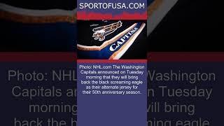 Washington Capitals Bring Back Black Screaming Eagle Jersey For 50th Anniversary Season shorts [upl. by Emiaj681]