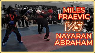 Boys Black Belt Point Fighting Narayan Abraham VS Miles Fraevic  Ontario Grand Nationals 2023 [upl. by Eanerb]