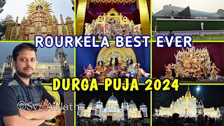 Rourkela Best Ever Durga Puja Pandal 2024  Rourkela Top 5 Durga Puja Pandal 2024  Svz ANath Vlog [upl. by Rockwood]