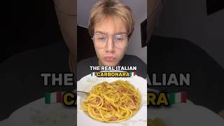 THE REAL ITALIAN CARBONARA🇮🇹 carbonara italianfood [upl. by Nevs149]