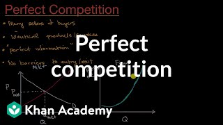 Perfect competition  Microeconomics  Khan Academy [upl. by Schrader]