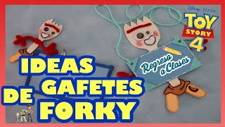 2 IDEAS DE GAFETES DE FORKY  REGRESO A CLASES DIY [upl. by Mylor]