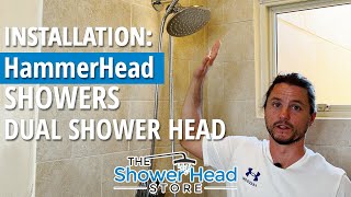 Installation of All Metal Dual Shower Head with Handheld Spray by HammerHead Showers [upl. by Kcirevam]