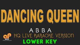 DANCING QUEEN  ABBA LOWER KEY HQ KARAOKE VERSION [upl. by Parnell]