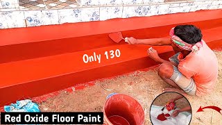 Floor Paint Design For Home Red Oxide Flooring [upl. by Selec]