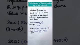 Calculation of Depreciation by WDV method  Written down value method [upl. by Abrahamsen]