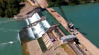 This is what Lake Dunlap Dam looks like 2 years after spill gate failure caused lake to drop 7 feet [upl. by Assilana318]