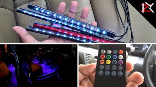 CHEAP Footwell Interior LED Colourful Light Strip Install  Illuminate Your Car  Syncs With Music [upl. by Aicilyhp]