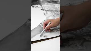 Graphite Pencil Drawing in 4K hyperrealism portrait drawing hyperrealism shorts [upl. by Hiett]