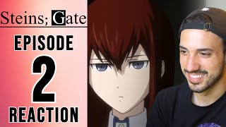 SteinsGate Episode 2 Reaction  PARANOIA [upl. by Adaynek]