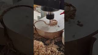 Inner arc cutting process of wooden board [upl. by Ailaza]