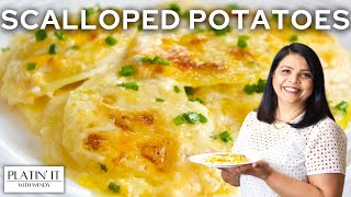 Easy CREAMY Scalloped Potatoes  Au Gratin Potatoes [upl. by Aekim]