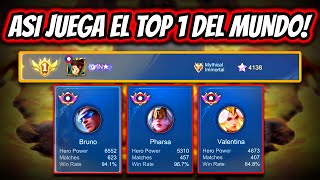 ¡ASI JUEGA EL TOP 1 DEL RANKING MUNDIAL ¡4170 ESTRELLAS EN UNA SOLA TEMPORADA  MOBILE LEGENDS [upl. by Earaj]