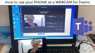 How to use your PHONE as a WEBCAM for Teams  iVCam App [upl. by Dnaltruoc]