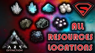 ARK EXTINCTION ALL RESOURCES LOCATIONS GUIDE  HOW TO GET BLACK PEARLS SILICA PEARLS METAL amp MORE [upl. by Chao]