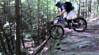 mountain biking in trumbull CT wayne on the wall [upl. by Shuma342]