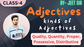 Kinds of adjectives  Adjectives in English grammar  JEET SIR rpsc [upl. by Reilly]