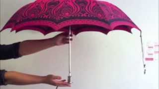 How to open an old fashioned vintage telescopic umbrella [upl. by Nifled]