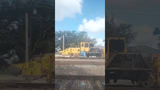 Bnsf track levelers at Galveston sub railfan [upl. by Eyr]