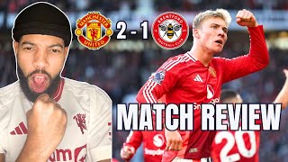 MAN UTD VS BRENTFORD MATCH REVIEW  TEN HAG BUYS MORE TIME  RASHFORD amp HOJLUND COOKING [upl. by Jessey]