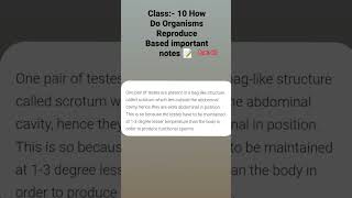 Class 10 How do organisms reproduce based important notes 📝 for all students part 10 [upl. by Udele]