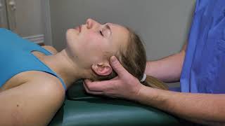 Osteopathic Technique Demo  SubOccipital Release Craniosacral Therapy [upl. by Belen113]