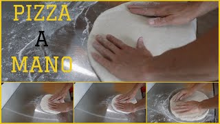 Estirar una PIZZA a MANO Paso a Paso Sencillo en 40 segundos FÁCIL y RÁPIDO [upl. by Joy]