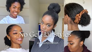 🔥Trendy 4C Hairstyles Without Gel part 2  Easy and Stylish Looks for Natural Hair 🔥 [upl. by Einra687]