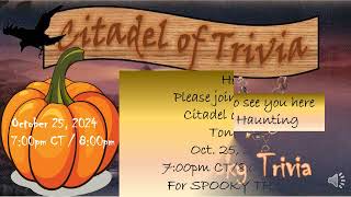 Spooky Trivia 10 25 2024 [upl. by Chauncey]