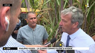 Ce jeudi matin Philippe Vigier sest essayé à la profession de coupeur de canne [upl. by Redan]