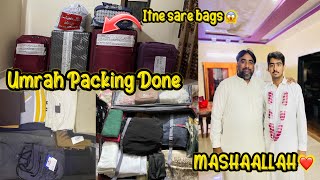 Umrah Packing Done 😍  itne sare bags 😱  Umrah Trip 2024 😍  Hamza Rajput Vlogs [upl. by Pik600]