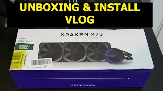 NZXT KRAKEN X73 AMAZON WAREHOUSE UNBOXING  INSTALL  VLOG [upl. by Nilerual]