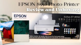 EPSON EcoTank ET8550 Photo Printer Review and Unboxing  Print Planner inserts on thick cardstock [upl. by Ennaharas]