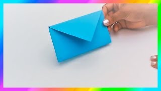 Cómo hacer SOBRES de papel sin pegamento★ Origami★Sobres para cartas  PapelyManualidades [upl. by Frohne134]