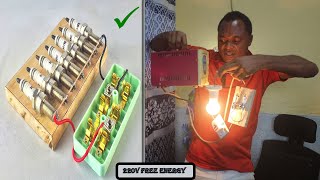 How To Generate Free Electric Energy From Spark Plugs And Magnet At Home Fk Tech [upl. by Orhtej470]