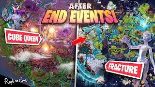 Fortnite Maps after END EVENTS CUBE QUEEN returns… Blackhole Flip and Fracture EVOLUTION [upl. by Vinn]