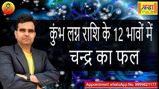 कुंभ लग्न की 12 राशियों में चंद्रमा फल। Moon at 12 different houses in Aquarius ascendant [upl. by Barnet685]