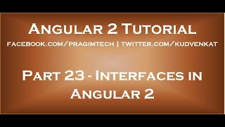 Interfaces in Angular 2 [upl. by Kreg]