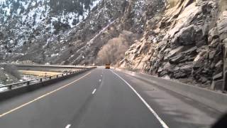 Winding through Glenwood Canyon on Interstate 70 West in Colorado [upl. by Braswell]