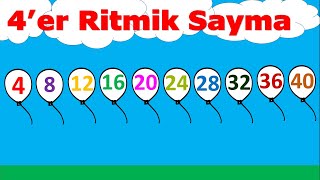 4 er 4 er Ritmik Sayma  40 a Kadar Dörder Ritmik Sayma [upl. by Kiryt892]