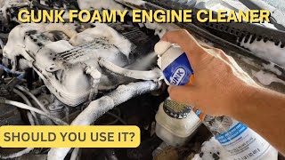 GUNK Foamy Engine Bay Cleaner Complete Preparation Use and Product Review Does It Work [upl. by Ailehpo]