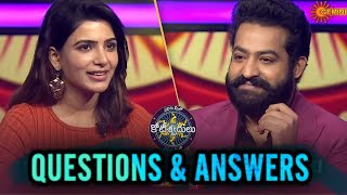 ✓ Evaru Meelo Koteeswarulu Samantha Full Episode 14 OCT 2021 EMKSAMANTHAFULLEPISODE jrntr EMK [upl. by Iniretake]