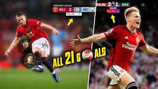 Scott McTominay All 21 Goals for Man United So Far ❤️‍🔥 [upl. by Boigie]