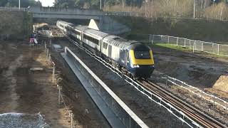 Scotrail HST passes the site of the new Inverness Airport Station  25th January 2022 [upl. by Reinhart571]