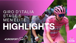 A Day To Forget For The Sprint Teams 😬  Giro DItalia Stage 5 Race Highlights  Eurosport Cycling [upl. by Eward]