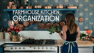 Farmhouse Kitchen Organization  Making home work for us [upl. by Guimond298]