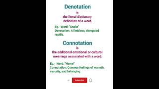 🔥Denotation and Connotation in English😊 l English Grammar l English Practice l unfreezeenglish [upl. by Eniahpets]